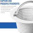 2 x JODDMTTY Above Ground Pool Thru-Wall Skimmer Baskets with Handles, Swimming Pool Replacement Baskets - Standard Small Thru-Wall Size -2 Pack