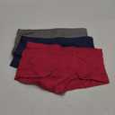 Maidenform Women's Underwear, Microfiber Boyshort, Full-Coverage Panty, 3-Pack (Medium, Navy/Steel Grey/Camera Redy)