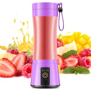 Cordless Personal Size Portable Blender - 12 Oz Blender for Smoothies and Shakes with BPA Free Traveling Juice Cup, 6 Blades for Powerful Blending, Easy to Clean for Office/Sports/Travel