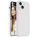 Vooii Compatible with iPhone 14 Case,[Silky Touch Premium Liquid Silicone] [Soft Anti-Scratch Microfiber Lining], Ultra Slim Shockproof Protective Case for iPhone 14 - White