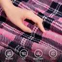 Electric Heated Blanket 62"x84",Fast Heating Twin with 8 Hours Auto Off/8 Heats Levels,Soft Pink Plaid Sherpa Electric Blanket with ETL Certification & Over-Heat Protection