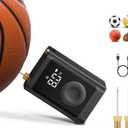 ETENWOLF Electric Ball Pump Inflation & Deflation 2-17PSI, Basketball Pump with Precise Pressure Gauge, Rechargeable Air Pump for Balls, Soccer Ball Air Pump (Deep Black)