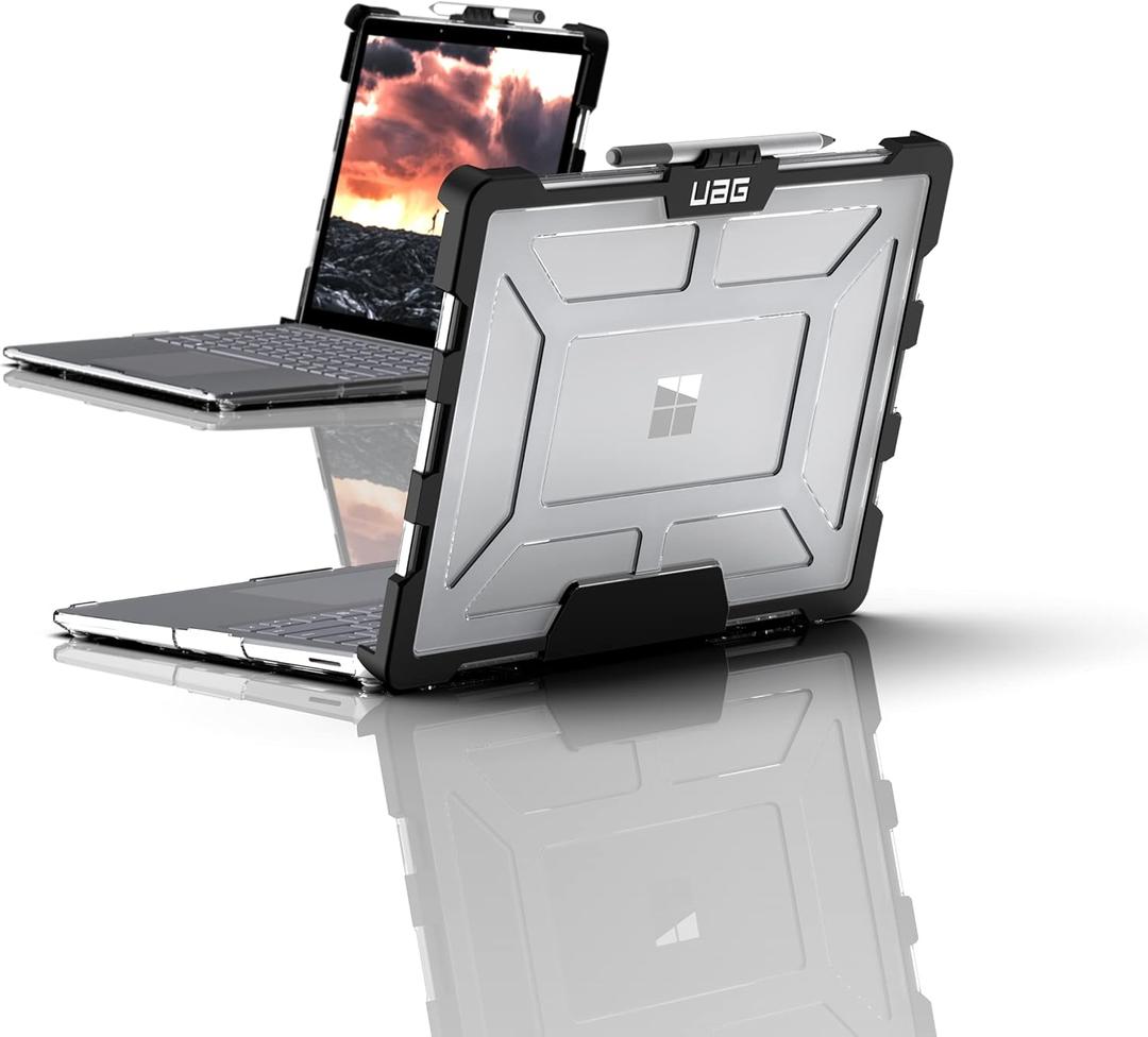 URBAN ARMOR GEAR UAG Designed for Microsoft Surface Laptop 5/4/3 Case 13.5" Plasma - Translucent Rugged Military Drop Tested Feather-Light Slim Laptop Protective Cover, Ice