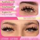 Lash Clusters with Spiky Lash Clusters Kit Volume Clusters Eyelash Extension 10-18MM Thick Individual Lashes D Curl Cluster Eyelash Extensions with Lash Brush3D DIY Lash Extension at Home (No Glue)
