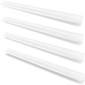 Picture Shelves 57",Narrow Long Floating Ledge for Wall Set of 4,Large Wood Rustic Photo Frames Vinyl Record Storage Display Nursery Kids Bookshelf Decor for Living Room Bedroom Kitchen (57 Inch, White)