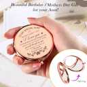 GAOLZIUY Compact Mirror, Rose Gold Special Aunt Hand Mirror, 2.5 inches, Portable, Home Mirror for Mother's Day, Birthdays