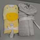 Softan 2 Pack Baby Hooded Towels, Premium Soft Cotton Baby Bath Towels with Hood, Extra Thick and Super Absorbent, Essential for Newborns, Infants and Toddlers (Yellow Duck & Grey Koala)