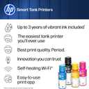 HP Smart Tank 7603 Wireless All-in-One Ink Tank Printer, Scanner, Fax, Copier with up to 3 Years of Ink Included, Best-for-Home Office, Cartridge-Free Refillable, AI-Capable (9B5D1A)