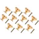 10pcs Round Golden Dresser Pull Knobs Single Hole Handles for Cabinets and Furniture Elegant Design for Home Decor Strong and