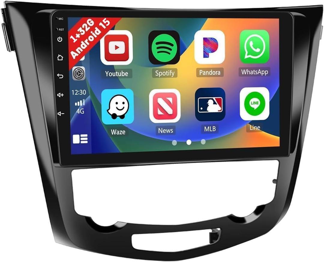 for Nissan Rogue X-Trail Qashqai Radio 2014-2018 Android 15 Car Stereo, Hikity 10.1'' Touchscreen Radio Wireless Carplay Android Auto Mirror Link Bluetooth Audio HiFi FM/RDS WiFi GPS SWC Backup Cam