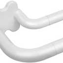 Long Double Curtain Rods for Windows, USFOOK Blackout Wrap Around Curtain Rod 32 to 115, 3/4 Inch Heavy Duty Dual Curtain Rods for Living Room, White