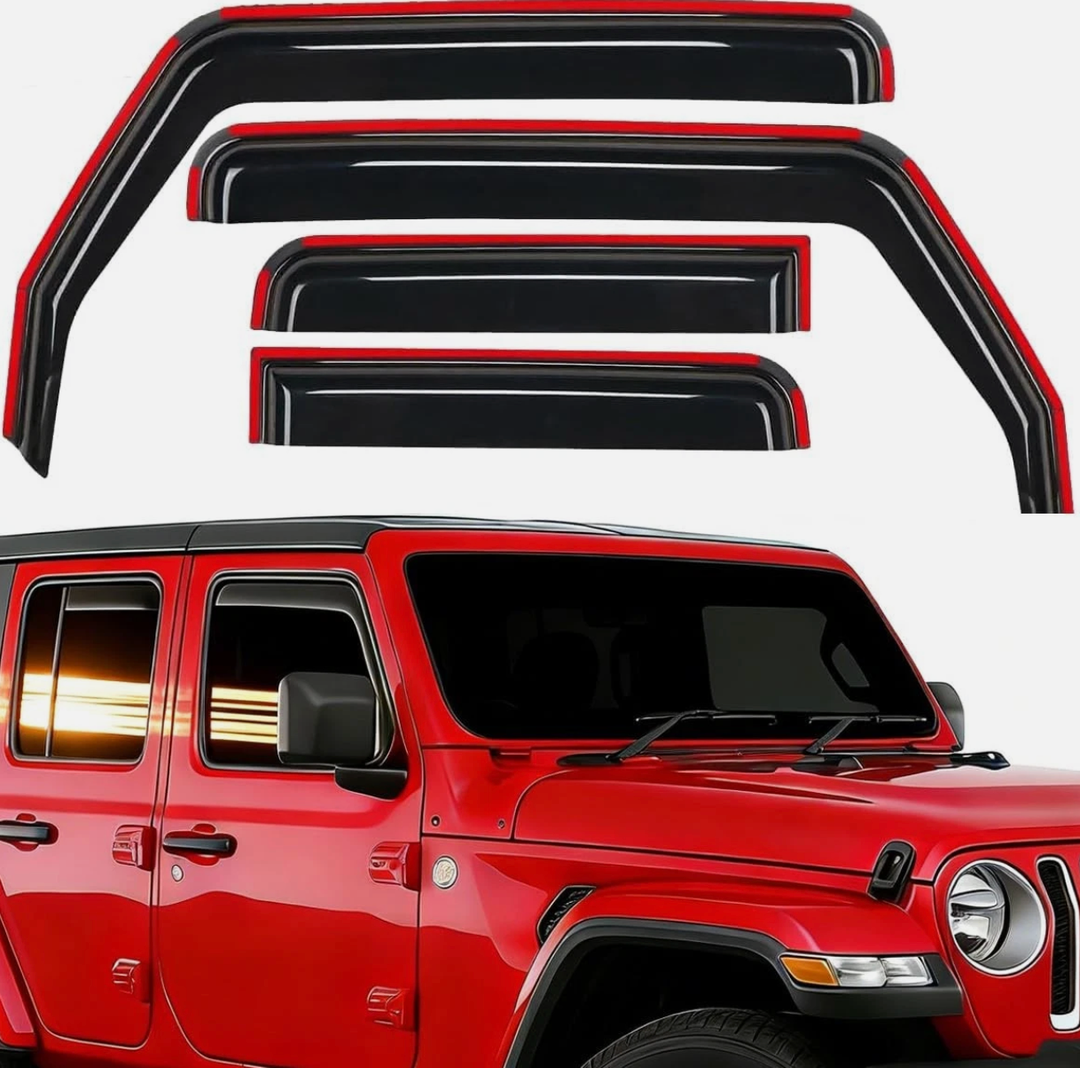 Window Rain Guards Fit for Jeep Wrangler JL/Jeep Gladiator 2018-2025