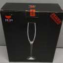 JBHO Champagne Glasses-Elegant Flutes-Gift-Box-Hand Blown Champagne Flutes Glass-100% Lead-Free Premium Crystal - Gift Idea for Wedding, Anniversary, Christmas,New Year-Set of 4-8oz, Clear