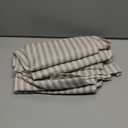 jinchan Linen Curtains Taupe Grey on Beige Striped Curtains for Living Room Bedroom Ticking Stripe Light Filtering Farmhouse Cottage Core Rustic Back Tab Window Treatment 2 Panels 96 inches Long