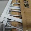 29"-45" Baby Gate for Stairs, Auto Close Stroller Friendly Dog Gate Indoor for Doorways, Pressure Mounted Baby Gate, Easy Walk Through Gate for Children & Pets, White