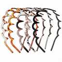 4 x Cmipeob 10PCS Zig Zag Headbands for Women Non Slip Wavy Headband with Teeth Comb Head Bands Women'S 90s Accessories Cute Fashion Adult Plastic Skinny Spiky Zigzag Claw Squiggly Curly Hair Headband