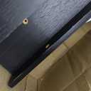 upsimples Floating Shelves for Wall, Wall Shelves for Decor Storage Set of 6, Wall Mounted Wood Shelf for Bedroom, Living Room, Bathroom, Kitchen, Picture Ledge Shelf, Black (15.7in)