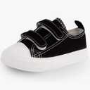 Toddler Boys and Girls Low Top Canvas Adjustable Strap Sneakers, Size: 5