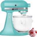 Ice Cream Maker Attachment for KitchenAid Stand Mixer, Kitchen aid Ice Cream Maker Attachment - Compatible with 4.5 QT and Larger Stand Mixers, 2-Quart Frozen Ice Cream Bowl for Homemade Frozen Treats