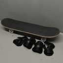 Honoson 5 Pcs Skateboard for Toddlers Beginners Knee Elbow Pads Wrist Guards Gear Set(Black White Plaid,Age 6-10 Kids 24 x 6)