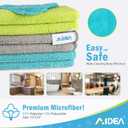 AIDEA Microfiber Cleaning Cloth-50PK, Soft Microfiber Towels for Cars, Absorbent Cleaning Rags, Lint-Free Streak-Free Wash Cloths for House, Kitchen, Window (12in.x12in)