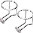 2PCS Boat Ring Cup Holder 316 Stainless Steel Ringlike Drink Holder for Marine Yacht
