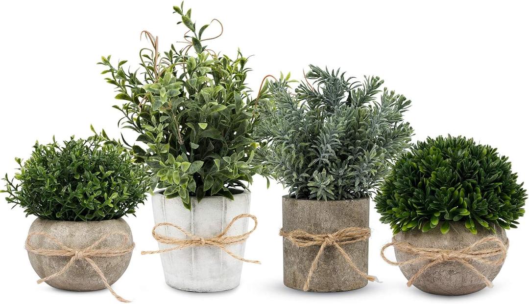 4 Pack Small Fake Plants, Artificial Plants Indoor for Home Decor, Small Faux Plants Indoor, Fake Plants in White Pot for Bathroom Bedroom Kitchen Office Farmhouse Room Shelf Decor 4 Pack Small Fake Plants, Artificial Plants Indoor for Home Decor, Small Faux Plants Indoor, Fake Plants in White Pot for Bathroom Bedroom Kitchen Office Farmhouse Room Shelf Decor