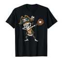 Dabbing Pirate Skeleton Baseball Dab Costume Boys Kids Men T-Shirt, XS