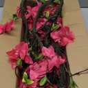 70 Inches Bougainvillea Tree Vines Artificial Flowers Rattan Branches with Silk Bougainvillea Long Trunk Hanging Liana for Home Wedding Garden Wall Background Decor (Bougainvillea Vine - Pack of 2)