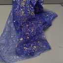 Artoid Mode Blue Gold Gauze Table Runner 120 Inch 10FT, Glitter Metallic Foil Sheer Dining Wedding Anniversary Holiday Table Decor for Home Party (28" x 120")