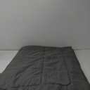 Twin Comforter - Down Alternative Comforter Duvet Insert, All Season Bedding Quilted Duvet Insert with Corner Tabs, Machine Washable, Dark Grey