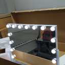 Vanity Mirror with Lights, 32 x 24 Tabletop Hollywood Makeup Mirror, Hollywood Lighted Mirror with 18 Dimmable LED Bulbs,3 Colors Modes, Touch Control, Metal Frame