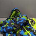 WOWULOVELY Big Boy's 2-Piece Colorblock Snow Pants and Jacket Snowsuit Ski Suit, 14