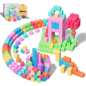 100pcs Magnetic Blocks, Magnetic Cubes for Kids Ages 3-8, STEM Educational Building Toys for Toddlers and Preschoolers, Sensory Autism-Friendly Learning Toys Gift for Boys & Girls 3-5, 4-8 Year Old