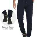 Ldtswch 38" Inseam Tall Mens Joggers Sweatpants Extra Long Zipper Pockets Athletic Pants for Jogging,Running (Blue, XL)