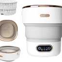 Portable Washing Machine,15L Collapsible Mini Washer with 3 Cleaning Modes Drain Basket Small Foldable Laundry Machine for Travel Camping Dorms RVs Apartments Baby Clothes Underwear Socks Delicates