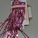 GOER 3.2 ft x 8.2 ft Metallic Tinsel Foil Fringe Curtains Party Photo Backdrop Party Streamers for Birthday, Graduation, New Year Eve Decorations Wedding Decor(1 Pack, Laser Pink)