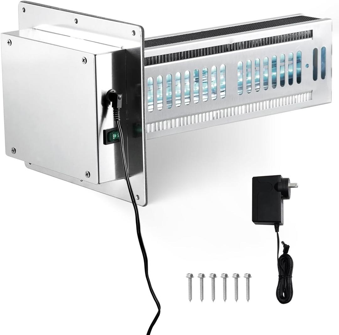 VEVOR HVAC Air Purifier Whole House, 24W 12inch, Light in Duct for Ac (Air Conditioning) Duct, Air Scrubber with 2 Bulb, PCO Technology and Carbon Filtration HVAC Lights for Ac Systems