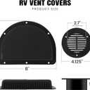 Calvana 2 Pack RV Vent Covers, Universal Side Vent Cover for Trailers, Trucks, and Cargo Enclosures (Black)