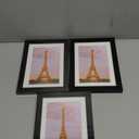 upsimples 5x7 Picture Frame Set of 3, Made of High Definition Glass for 4x6 with Mat or 5x7 Without Mat, Wall and Tabletop Display Photo Frames, Black