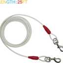Petest 25ft Reflective Tie-Out Cable for Super Dogs Up to 250 Pounds