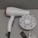 Conair Double Ceramic Hair Dryer, 1875W Blow Dryer with Diffuser and Concentrator, Ionic Conditioning, 3 Heat & 2 Speed Settings, White