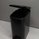 TIPGO Slim Bathroom Trash Can with Lid Soft Close, Step Pedal, 6 Liter / 1.6 Gallon Stainless Steel Trash Bin, Small Garbage Cans for Bedroom, Office, Kitchen (Matte Black)