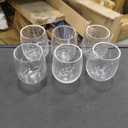 Wine Glasses Set of 6 (10 Oz), Stemless Wine Glass for Red and White Wine, Iridescent Diamond Shaped Glassware for Whiskey, Cocktail, Best Gift Anniversary, Wedding, Housewarming, Birthday