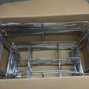 12 Pack - Professional Fixed Chafing Wire Rack: Heavy Duty Plated Steel Chafer Stand for Full Size & Half Size Steam Table Pans, Industry Compatible, Stackable for Catering & Banquets