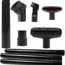 9 Pcs Vacuum Attachments Fit for Shop Vac Accessories 1 1/4" - 3 Pcs Vacuum Extension Wand, 1 1/4 inch (32 mm) & 1 3/8 inch (35 mm) Vacuum Hose Adapter, 1 1/4 inch Vacuum Cleaner Accessories Brush Kit (Cleaning Set 9)