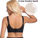 PRETTYWELL Wireless Bras for Women Molded Cup Comfort Push up Bra V Mesh Seamless Full Coverage No Underwire Bra A to D Cup (XL)