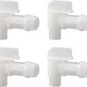 4Pcs 3/4 Male Barrel Faucet for 5 Gallon Water Jugs Plastic Drum Faucet Spigot Replacement Water Spigot by MUGLIO (White)