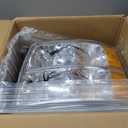 Headlights Assembly for 2007 2008 2009 2010 2011 2012 2013 Chevy Silverado 1500, 07-14 Silverado 2500HD 3500H DHeadlight, 07 Silverado New Body Style Headlights Headlamp, Chrome Housing Amber Corner