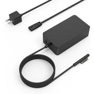 65W Surface Pro Laptop Charger Compatible with Microsoft Surface Charger,Replacement for Surface 10, 9, 8, 7+, 7, 6, 5, 4, 3, X,Windows Laptop 6, 5, 4, 3, 2, 1,Go Tablet,Book 3,2,1,Support 44W,36W